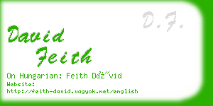 david feith business card